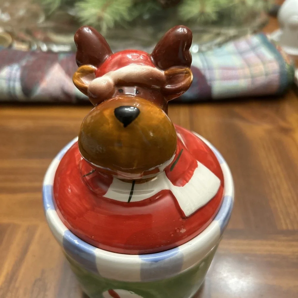 royal norfolk christmas  Greenbrier Reindeer Lided Christmas‎ Dish